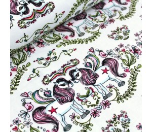 Biojersey Ponies rosa - Janeas Stoffonkel